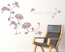 Beautiful Flowers with Love Quotes Vinyl Art Decal